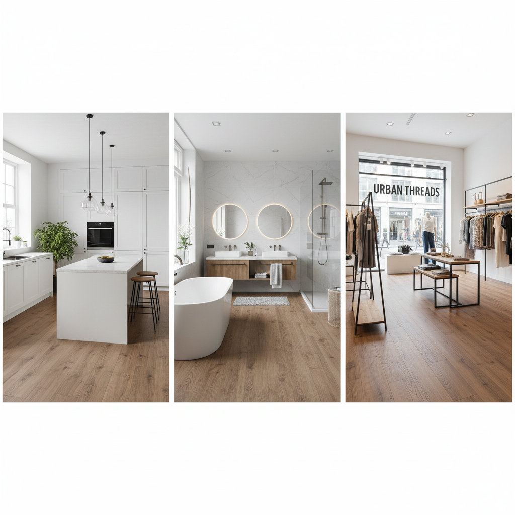 Vinylboden für Küche Bad und Gewerberäume