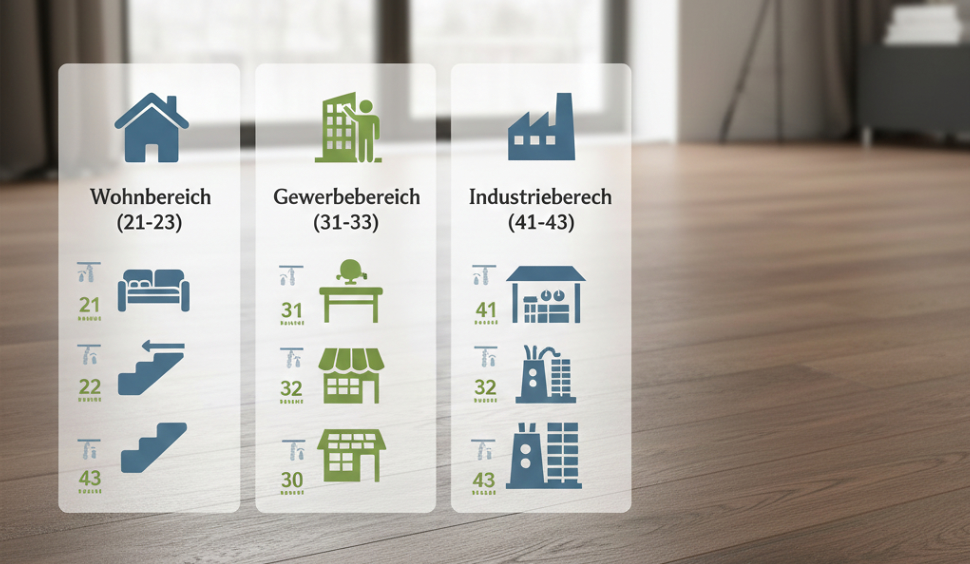 Vinylboden Nutzungsklassen 21 - 43